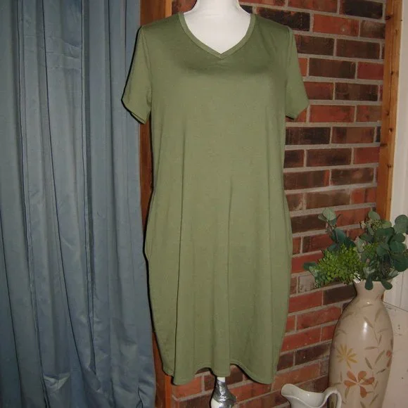 green emerald velvet dress Threshold T-Shirt Dress Petite Fit